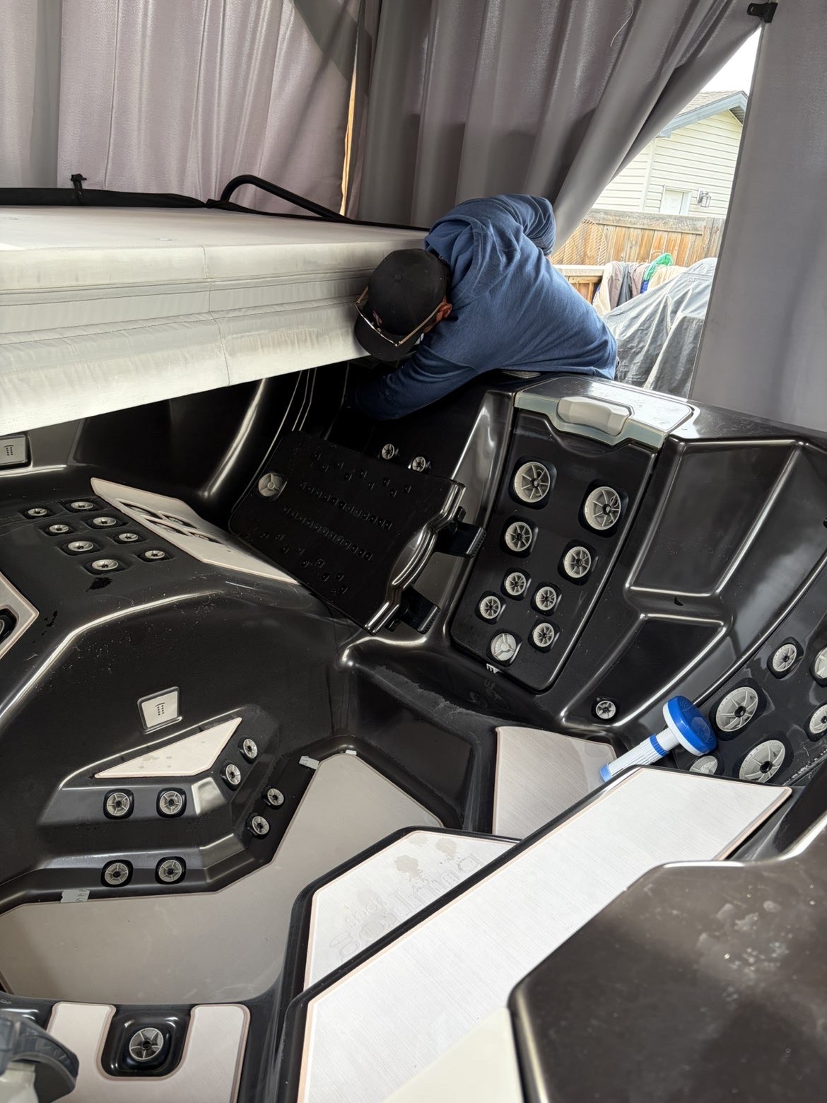 Bullfrog hot tub cabinet and access panel service